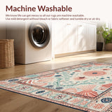 Ultra Soft Area Rug, Non Slip, Stain Resistant, Washable Area Rugs for Living Room, Bedroom, Coral Reef Nautical Elegance(Ivory)