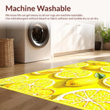 Ultra Soft Area Rug, Non Slip, Stain Resistant, Washable Area Rugs for Living Room, Bedroom, Whimsical Colorful Pattern Fusion(Yellow)
