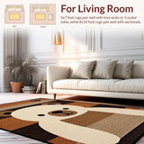 Cozy Natural Fiber Round Design(Beige)