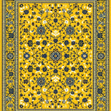 Ultra Soft Area Rug, Non Slip, Stain Resistant, Washable Area Rugs for Living Room, Bedroom, Stylish Abstract Flower Arrangement(Yellow)