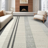 Elegant Black & White Stripe Woven Indoor/(Beige)