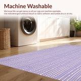 Ultra Soft Area Rug, Non Slip, Stain Resistant, Washable Area Rugs for Living Room, Bedroom, Modern Elegant Symmetrical Design(Purple)