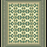 Beige & Black Geometric Area(Beige)