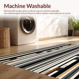 Ultra Soft Area Rug, Non Slip, Stain Resistant, Washable Area Rugs for Living Room, Bedroom, Dramatic Earth Tones Animal Pattern(Black)