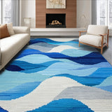Refined Fluid Brushstroke Arrangement(Blue)