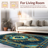 Contemporary Colorful Medallion Style(Blue)