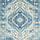 Ultra Soft Area Rug, Non Slip, Stain Resistant, Washable Area Rugs for Living Room, Bedroom, Rustic Light Blue Tiled Arrangement(Blue)
