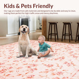 Ultra Soft Area Rug, Non Slip, Stain Resistant, Washable Area Rugs for Living Room, Bedroom, Cozy Plush Fuzzy Appeal(Pink)