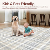Contemporary Minimalist Gingham Motif(Beige)
