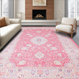 Cozy Light Pink Abstract Motif(Pink)