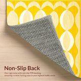 Ultra Soft Area Rug, Non Slip, Stain Resistant, Washable Area Rugs for Living Room, Bedroom, Bright Cheerful Coastal Touch(Yellow)