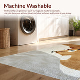 Ultra Soft Area Rug, Non Slip, Stain Resistant, Washable Area Rugs for Living Room, Bedroom, Modern Neutral Animal Print Entryway Carpet(Beige)