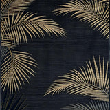 Ultra Soft Area Rug, Non Slip, Stain Resistant, Washable Area Rugs for Living Room, Bedroom, Elegant High-Low Detailed Motif(Black)
