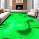 Ultra Soft Area Rug, Non Slip, Stain Resistant, Washable Area Rugs for Living Room, Bedroom, Eclectic Soft Plush Visual Harmony(Green)