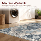 Ultra Soft Area Rug, Non Slip, Stain Resistant, Washable Area Rugs for Living Room, Bedroom, Oriental Style Bedroom Small Rug for Pets(Gray)