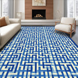 Ultra Soft Area Rug, Non Slip, Stain Resistant, Washable Area Rugs for Living Room, Bedroom, Artful Minimalist Pattern Play(White)