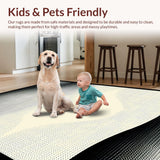 Ultra Soft Area Rug, Non Slip, Stain Resistant, Washable Area Rugs for Living Room, Bedroom, Chic Minimalist Tiled Arrangement(Beige)
