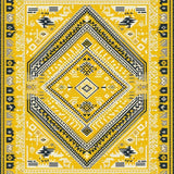Ultra Soft Area Rug, Non Slip, Stain Resistant, Washable Area Rugs for Living Room, Bedroom, Chic Modern Diamond Aesthetic(Yellow)