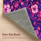 Ultra Soft Area Rug, Non Slip, Stain Resistant, Washable Area Rugs for Living Room, Bedroom, Stylish Luxe Shag Textures(Purple)