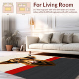 Ultra Soft Area Rug, Non Slip, Stain Resistant, Washable Area Rugs for Living Room, Bedroom, Charming Holiday Farmhouse Aesthetic(Brown)
