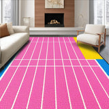 Ultra Soft Area Rug, Non Slip, Stain Resistant, Washable Area Rugs for Living Room, Bedroom, Playful Pastel Hopscotch Aesthetic(Pink)