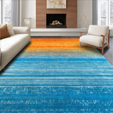 Ultra Soft Area Rug, Non Slip, Stain Resistant, Washable Area Rugs for Living Room, Bedroom, Trendy Gradient Chic Harmony(Orange)