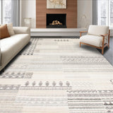 Ultra Soft Area Rug, Non Slip, Stain Resistant, Washable Area Rugs for Living Room, Bedroom, Non Slip Beige Geometric Runner Modern Boho Print(Gray)