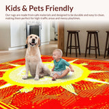 Colorful Patterned Floor Art(Red)