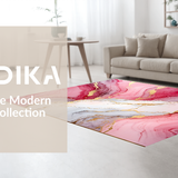 Lively Gold Infused Marble Design(Red)