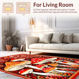 Bright Cheerful Mushroom Patterned(Red)