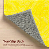 Ultra Soft Area Rug, Non Slip, Stain Resistant, Washable Area Rugs for Living Room, Bedroom, Artistic Irregular Shag Pattern(Yellow)