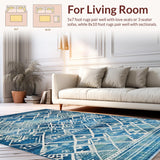 Contemporary Rustic Diamond Motif(Blue)