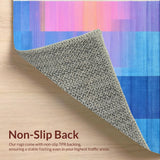 Contemporary Light Blue Geometric Fusion(Blue)