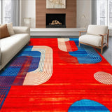 Funky Retro Abstract Composition(Red)