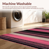 Ultra Soft Area Rug, Non Slip, Stain Resistant, Washable Area Rugs for Living Room, Bedroom, Chic Modern Tiled Patterned Rug(Pink)