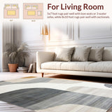 Ultra Soft Area Rug, Non Slip, Stain Resistant, Washable Area Rugs for Living Room, Bedroom, Chic Contemporary Diamond Arrangement(Gray)