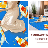 Dynamic Koi Artwork with Fluid Motion(Blue)