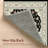 Striking Black and Ivory Trellis(Black)