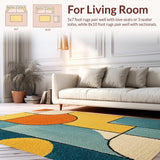 Ultra Soft Area Rug, Non Slip, Stain Resistant, Washable Area Rugs for Living Room, Bedroom, Non-Slip Vibrant Meditation Space Tufted Rug(Yellow)