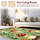 Cozy Earthy Tones Mushroom Design(Green)