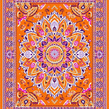 Ultra Soft Area Rug, Non Slip, Stain Resistant, Washable Area Rugs for Living Room, Bedroom, Eclectic Earthy Floral Inspiration(Orange)