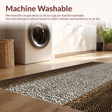 Ultra Soft Area Rug, Non Slip, Stain Resistant, Washable Area Rugs for Living Room, Bedroom, Sleek Modern Safari Style(Brown)