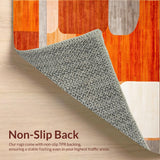 Ultra Soft Area Rug, Non Slip, Stain Resistant, Washable Area Rugs for Living Room, Bedroom, Earthy Tones Abstract Harmony(Orange)