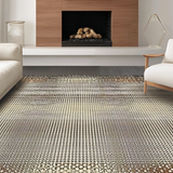 Ultra Soft Area Rug, Non Slip, Stain Resistant, Washable Area Rugs for Living Room, Bedroom, Luxurious Vintage Cattle Design(Beige)