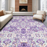 Ultra Soft Area Rug, Non Slip, Stain Resistant, Washable Area Rugs for Living Room, Bedroom, Stylish Modern Lilac Petal Style(Purple)