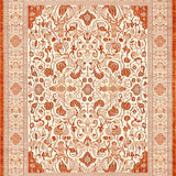 Ultra Soft Area Rug, Non Slip, Stain Resistant, Washable Area Rugs for Living Room, Bedroom, Boho Swirl Area(Orange)