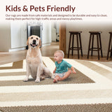 Ultra Soft Area Rug, Non Slip, Stain Resistant, Washable Area Rugs for Living Room, Bedroom, Ivory Beige High Traffic Bedroom Carpet(Beige)
