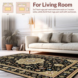 Elegant Floral Octagonal Motif(Black)