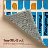 Chic Monochrome Quirky Text Design(Blue)