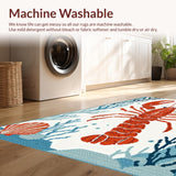 Coastal Chic Lobster Shell Motif(Red)